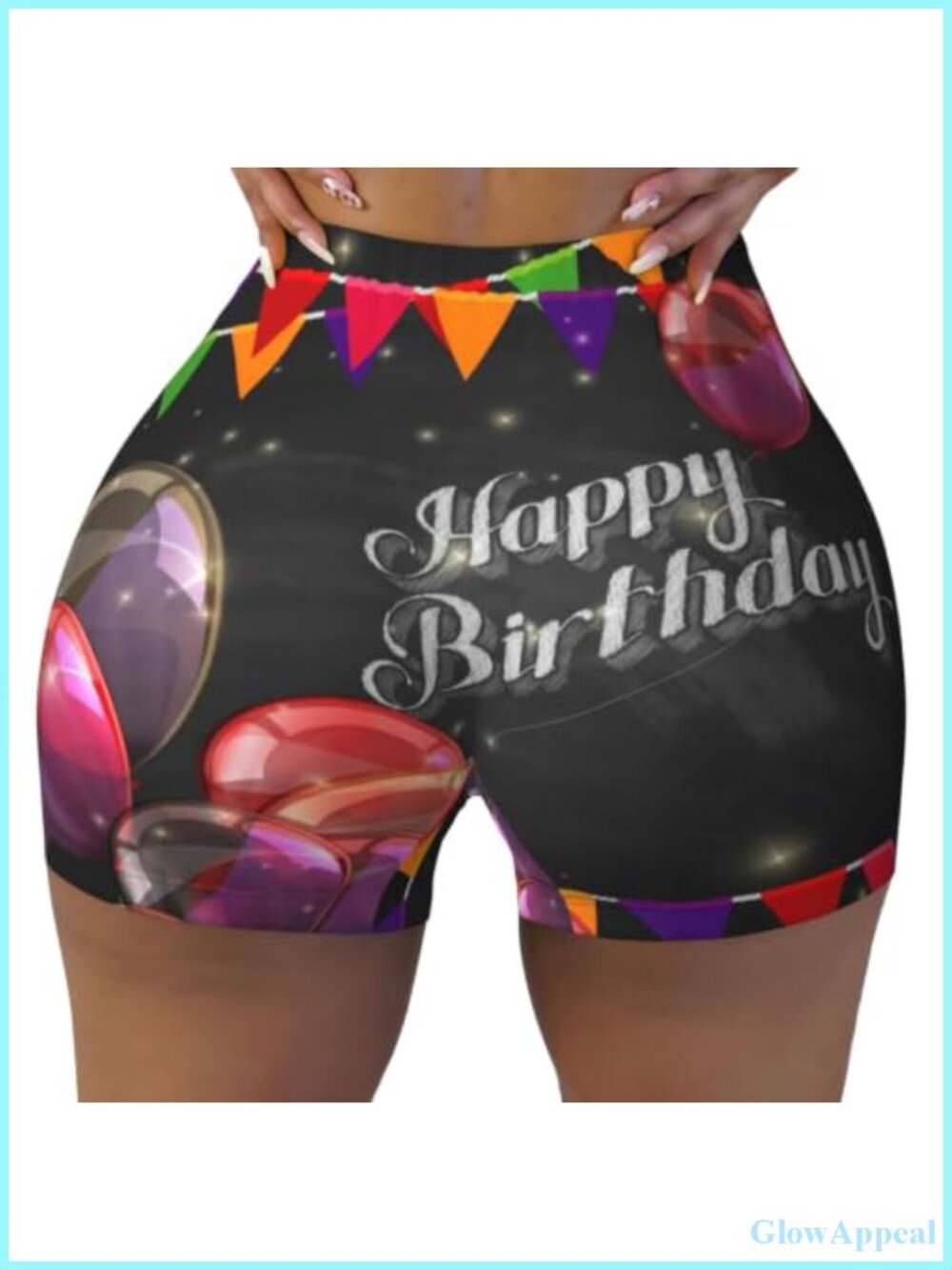 High Waist Workout Shorts Stretchy Biker Shorts Athletic Pull On